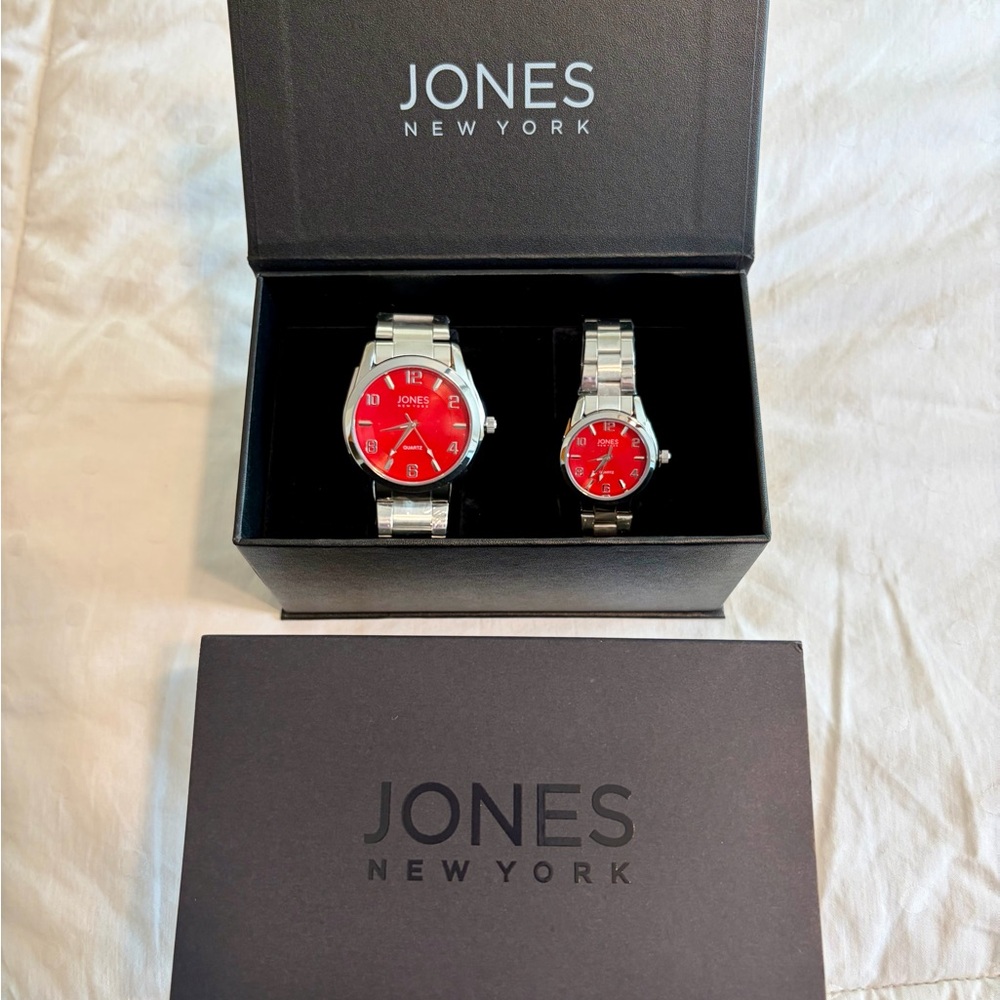 Jones New York Stainless Steel His & Hers Watch Set